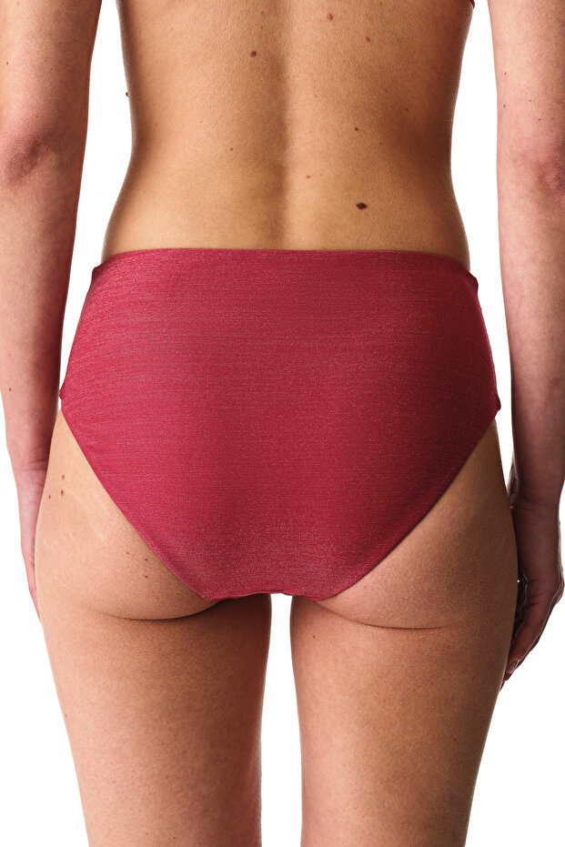 Fuchsia Dayana High Drawstring Bikini Bottom - 2