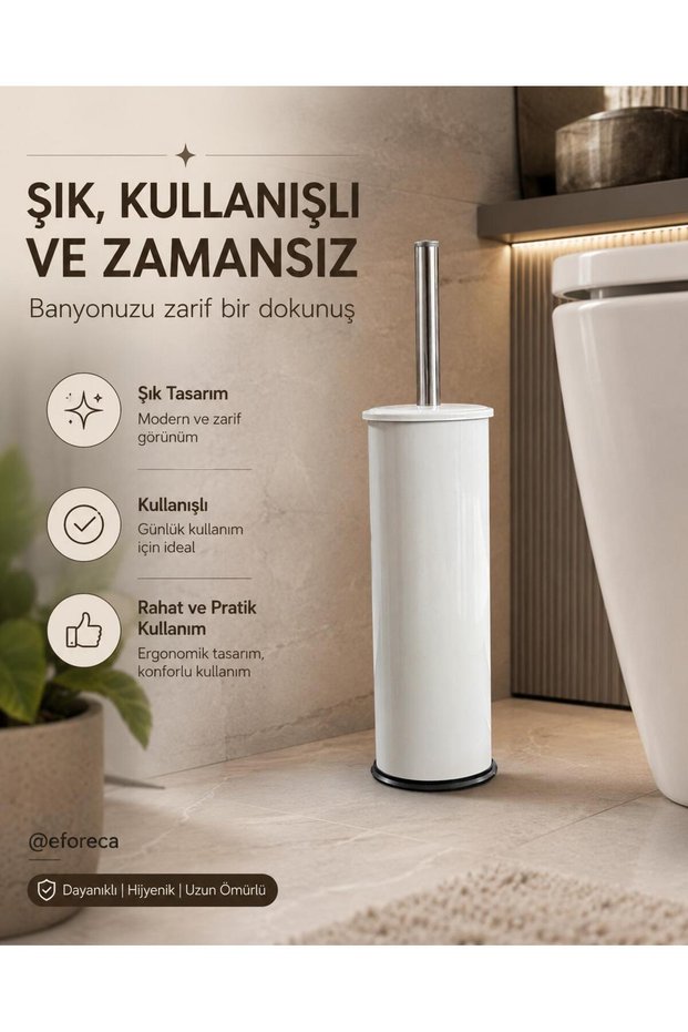 Beyaz Wc Fırçalık