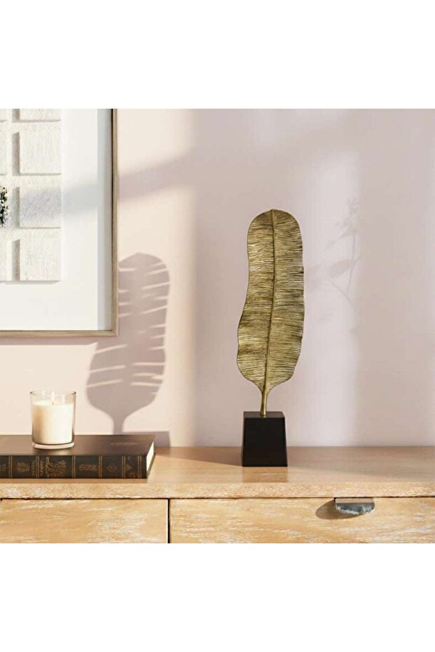 Tyrell Metal Leaf Sculpture 21x15x92cm - Gold