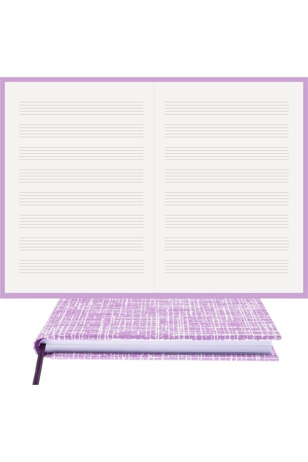 Music Notebook (KEY-FREE CUT STRIPED) 100% Handmade, Hand Stitched (THREAD STITCH) Coated Bound (A/5)