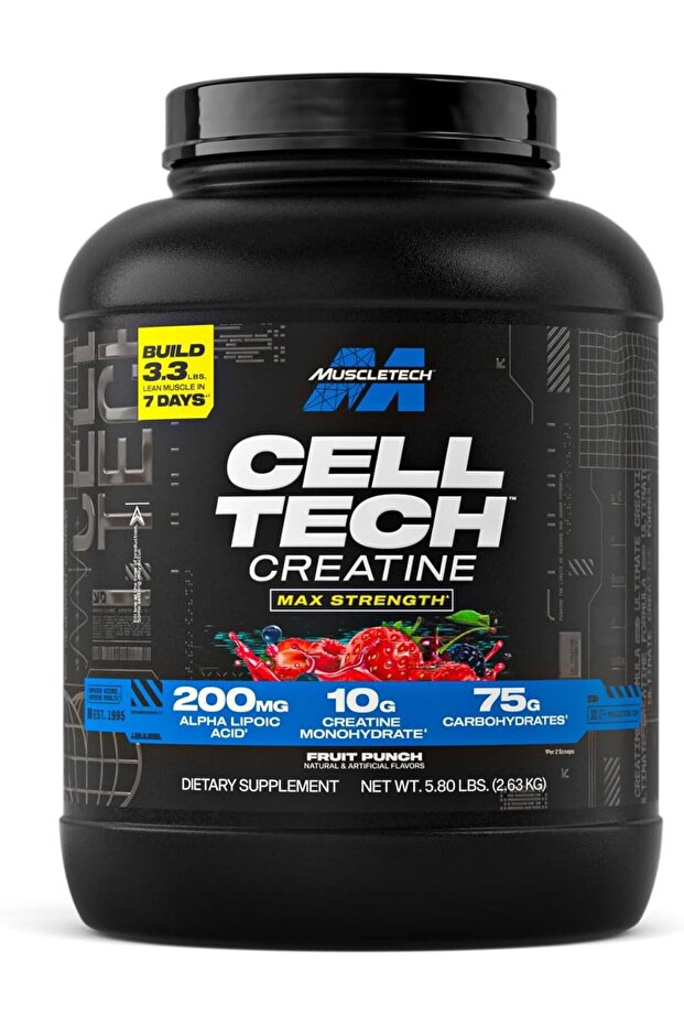 Creatine Monohydrate Powder | Cell-Tech Creatine Powder | Post Workout Recovery Drink Fruit Punch, 6 lbs (56 Serv)