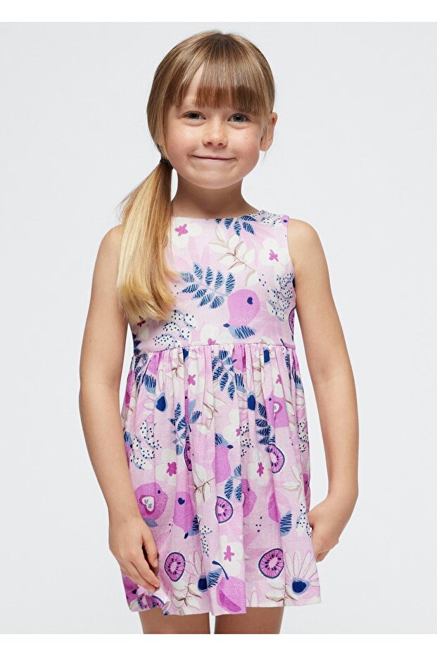 Girl's Printed Dress Purple