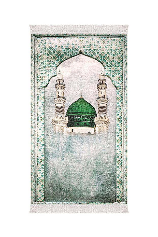 Green Quilted Sponge Prayer Mat