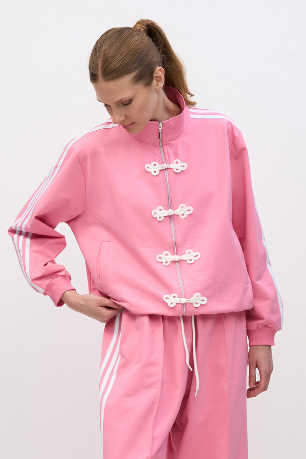 Retro Striped Tracksuit Set - 2