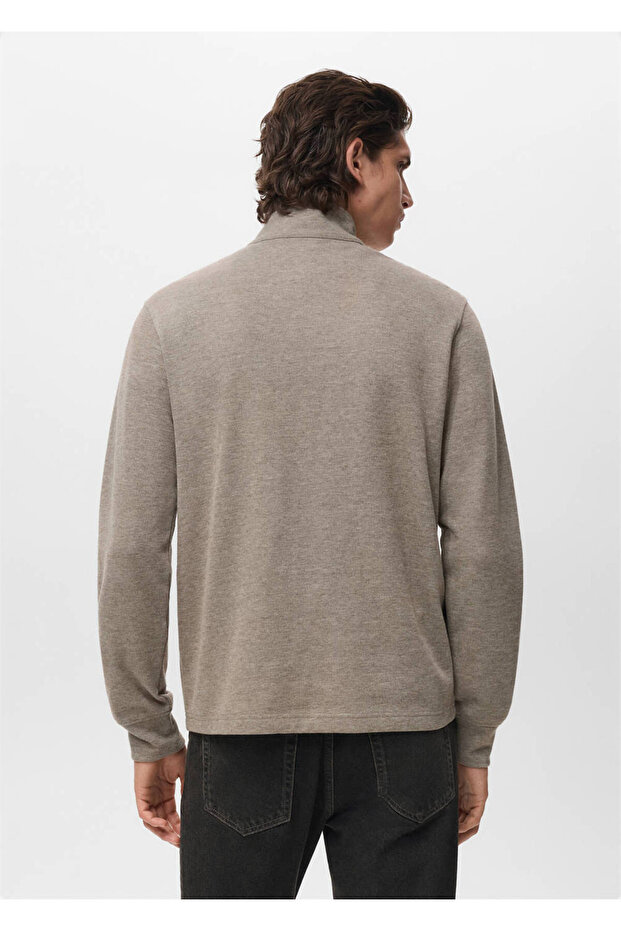 Sweatshirt mit normaler Passform und Reißverschluss - 4