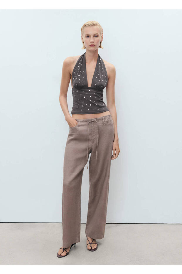 Halter Top Metallic Appliques - 2