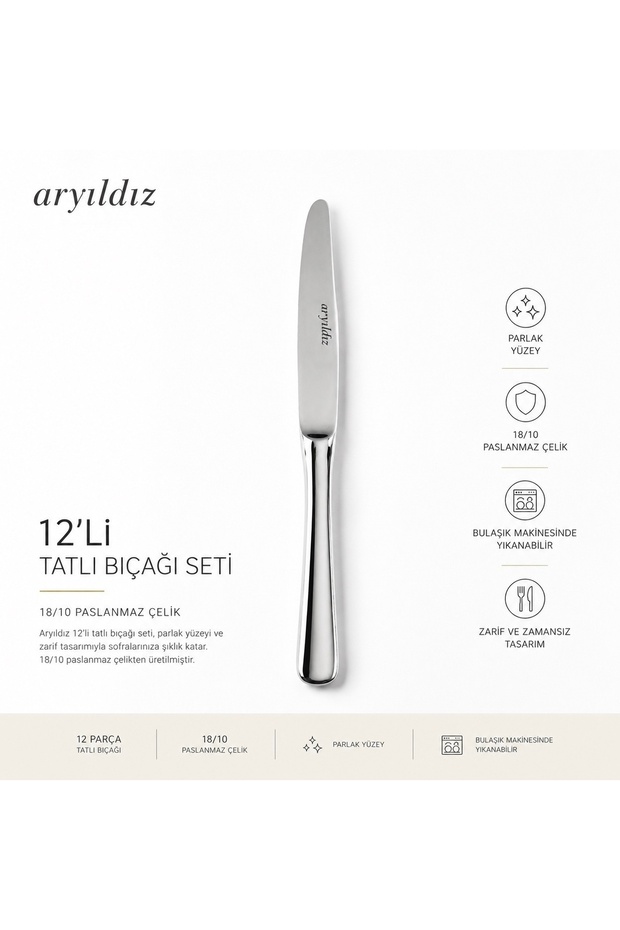 Paris 12li Tatlı Bıçağı