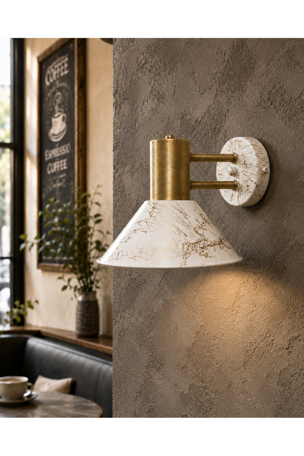 Raul Decorative Effect Paint & Antique Finish Metal Modern Wall Sconce Indoor