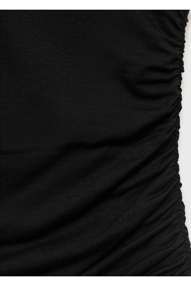 Blouse with Open Back V-Neck - 8