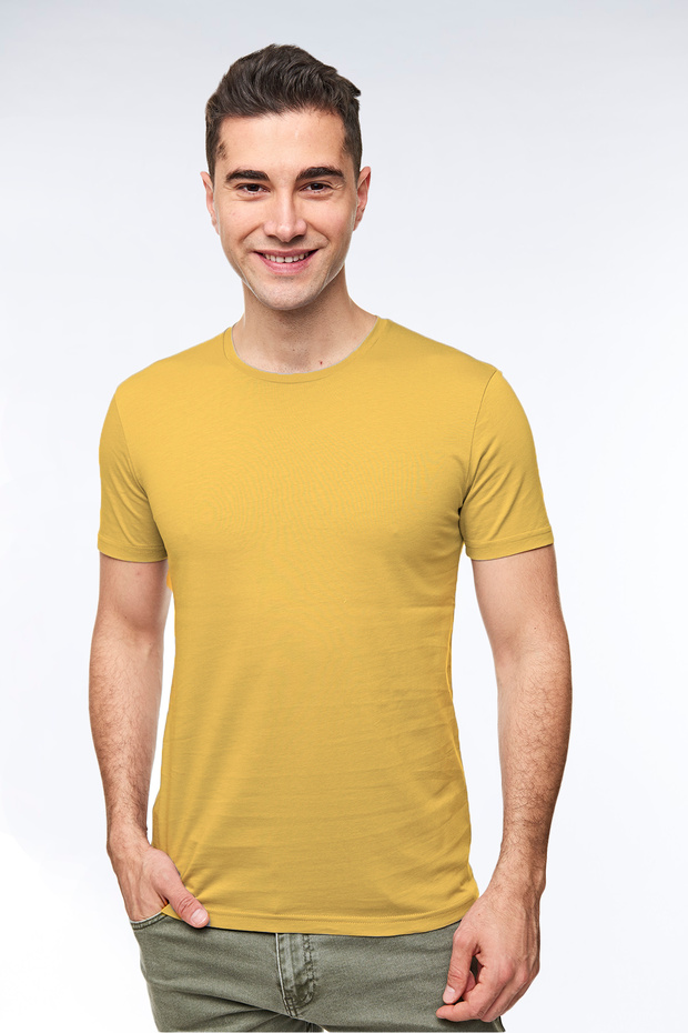 Men's Cotton Short Sleeve Colorful T-shirt - 421