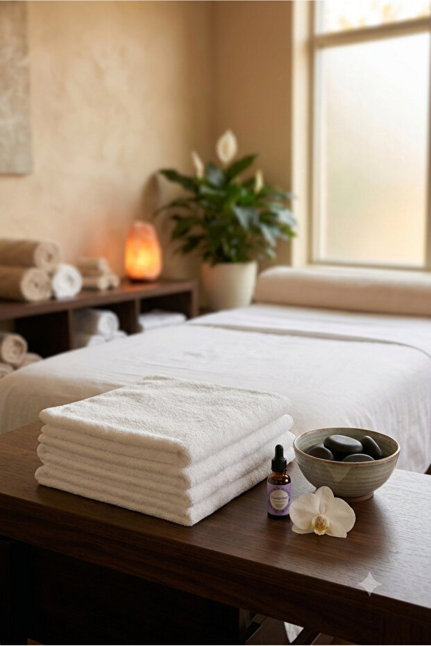 4Pcs Outlet Stain-Resistant White Microfiber Bathroom Spa Massage Beach Hotel Towel 75X140Cm