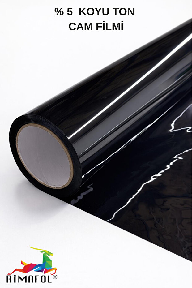 5% Dark Tone Black Home-Office-Balcony -Car Window Film 50 cm X 10 Meters