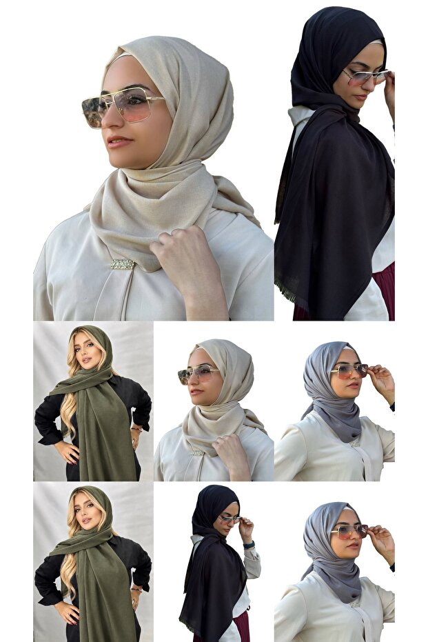 8 Pashmina Shawls Viscose Cotton 150 Gr