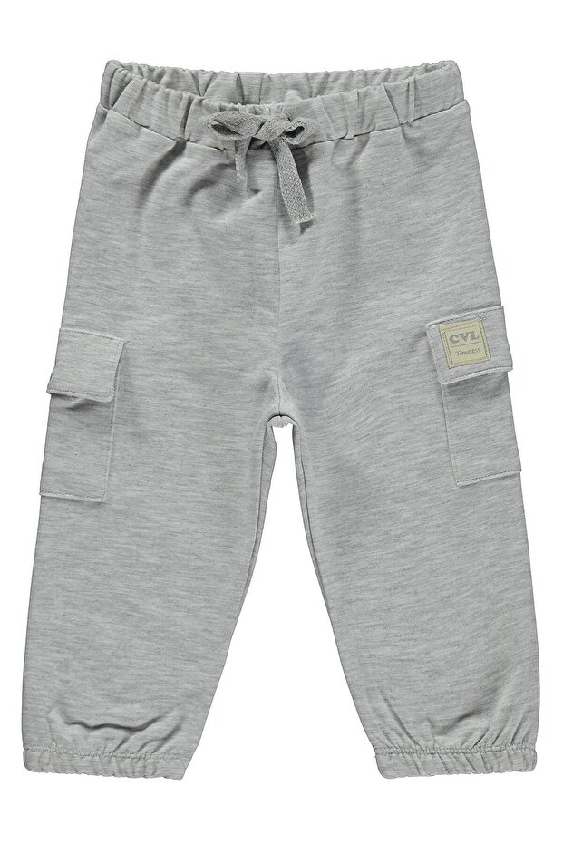 Civil Basic Timeless Cargo Pants with Pockets for 6-18 Months - Gray