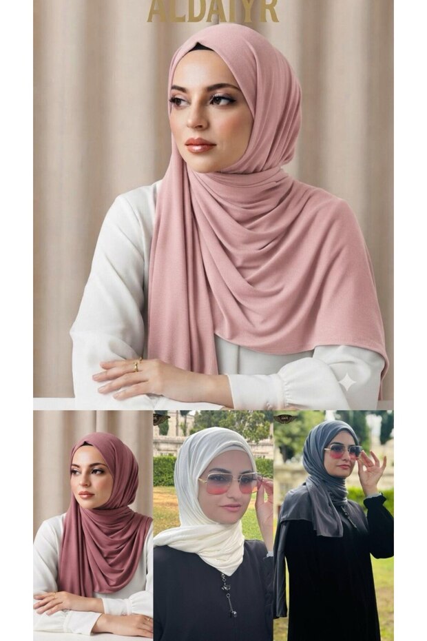 4 Pcs Combed Cotton Shawl Plain