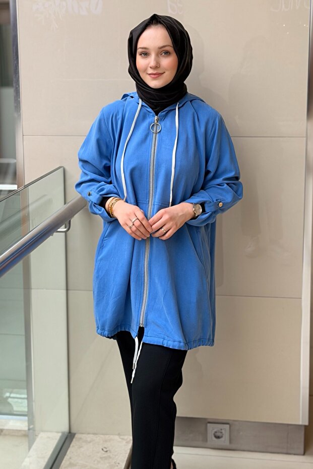 Fuat Gürşen Hooded Cap with Epaulets on the Sleeves