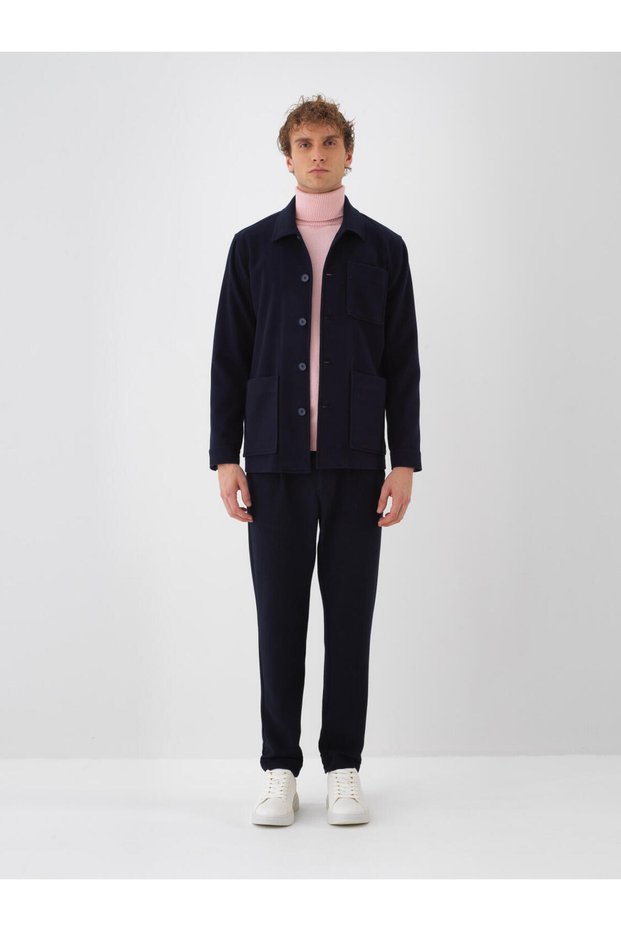 Erkek Lacivert Regular Fit Ceket