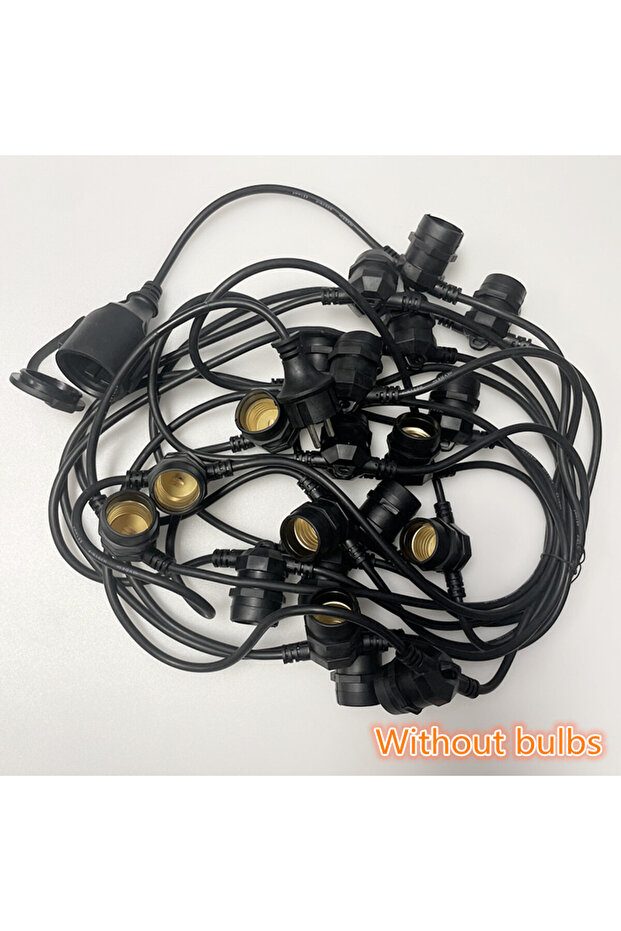 85-265V قابس الاتحاد الأوروبي 10M 20 مصباح 10M كابل سلسلة LED تجاري مقاوم للماء مع مقابس E27 لـ Ou