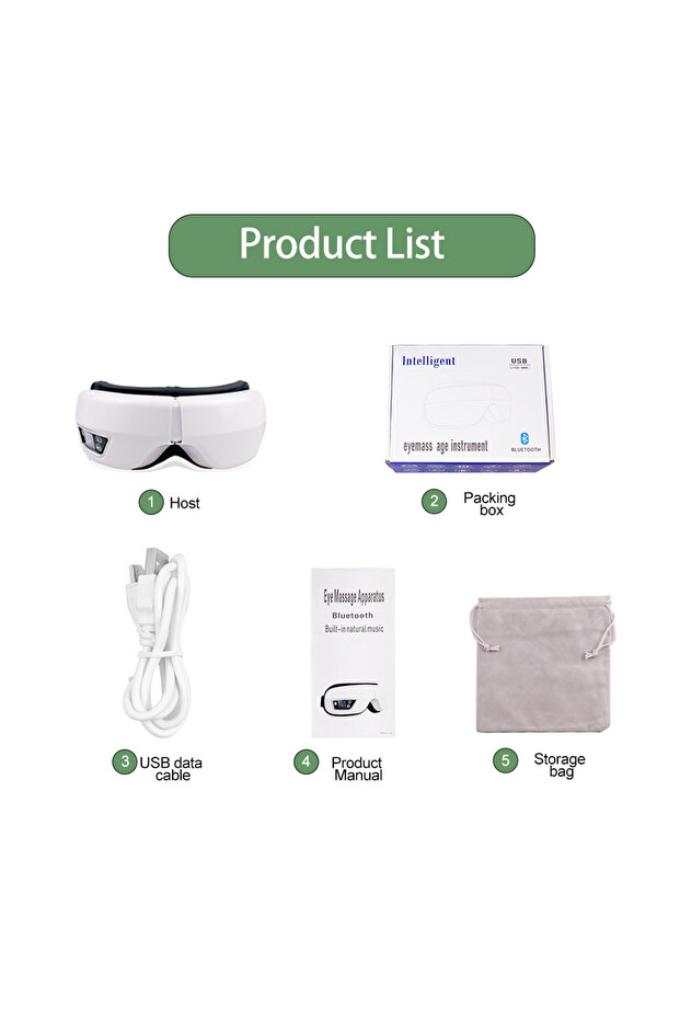 With Box 6D Smart Bluetooth Music Eye Massager Vibration Airbag Compress Eye Care Instrument Eye Mas