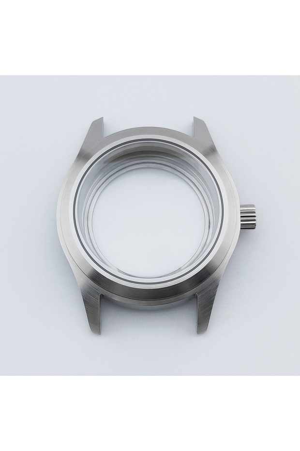 39mm NH35 NH36 Silver Glass Pilot NH35 36MM/39MM PVD Black Sapphire Crystal Diver Brushed Watch Case