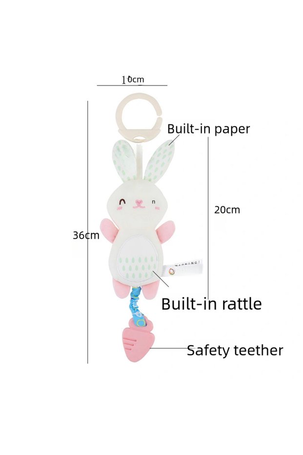 AC-1 New Soft Stuffed Animal Rattle Hand Grip Baby Toys Shaker Crinkle Squeaky Sensory Travel Access
