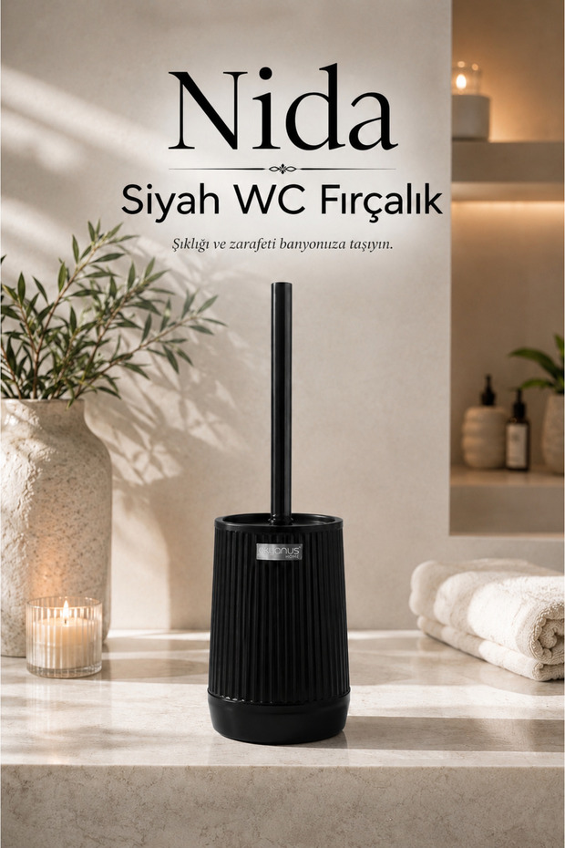 Nida Black Eco Wc Brush Holder