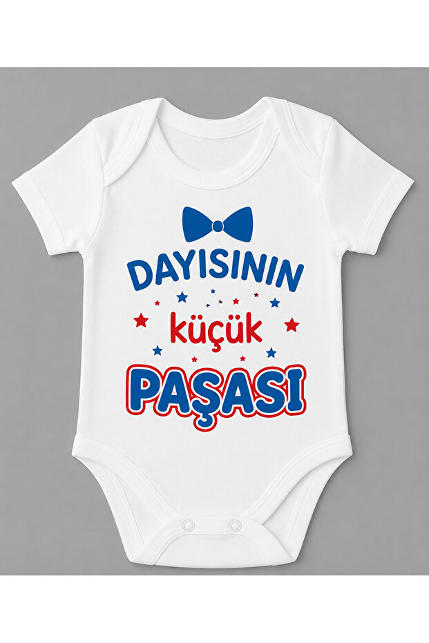Uncle's Little Pasha Baby Body White Badi Snap Fastener Bodysuit