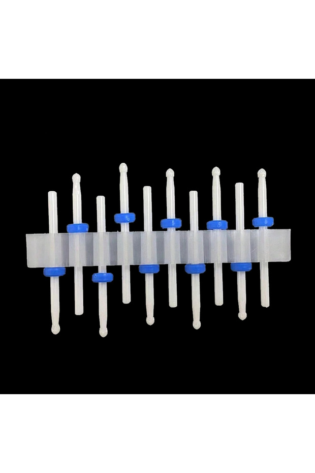 TC37-10PCS 10 Pcs 3/32 Ceramic Nail Drill Bits, Professional & Durable, For Removing Gel Nails, Clea