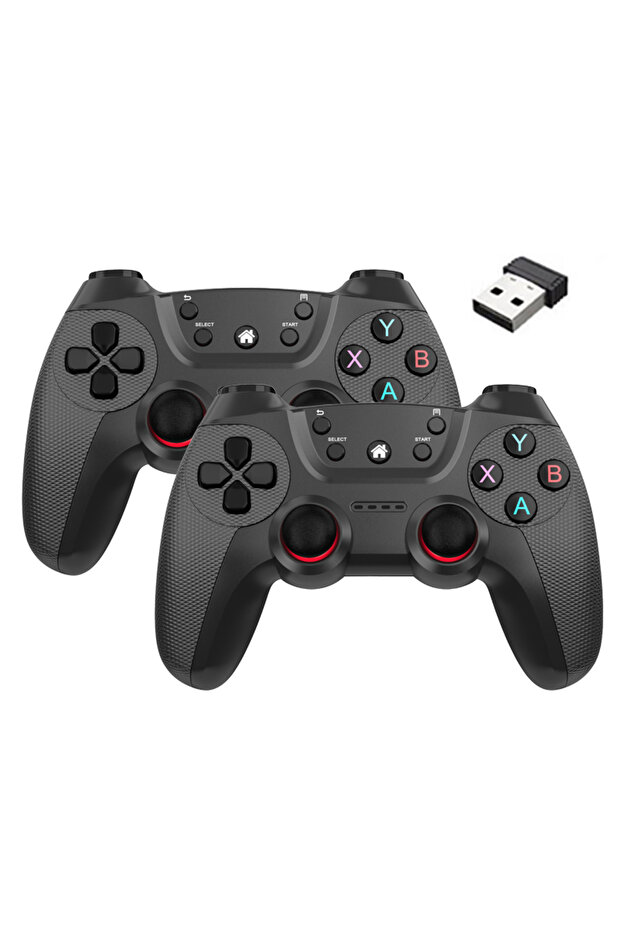 وحدة تحكم ألعاب لاسلكية عالية الجودة 2.4 جيجاهرتز باللون الأسود لـ M8/GD10/G11 Pro/X2 Game Stick لنظام Linux