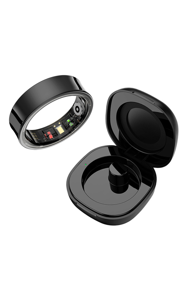 11 Black R09 Smart Ring 5ATM Waterproof Health Tracker Multi Sport Modes Skin Temperature Measuremen