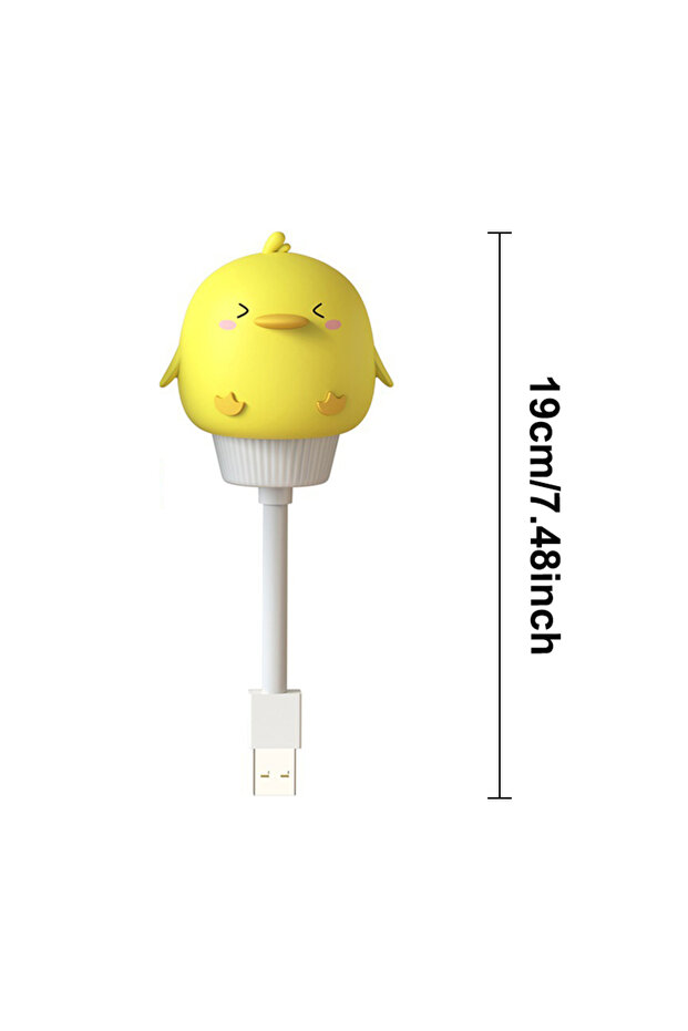 مصباح ليلي على شكل بطة يعمل بـUSB/تحكم عن بعد، إضاءة ليلية LED لطيفة على شكل دب أو قطة للأطفال