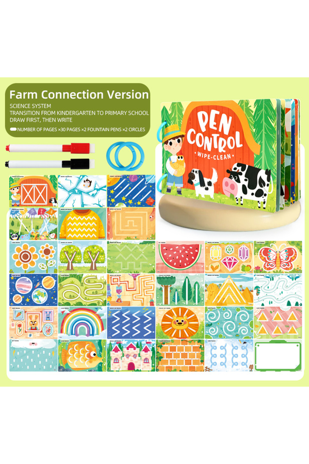 DATGO-134 Preschool Learning Busy Book for Kids 2-4 Years Toddler Activity Book Montessori Baby Toys