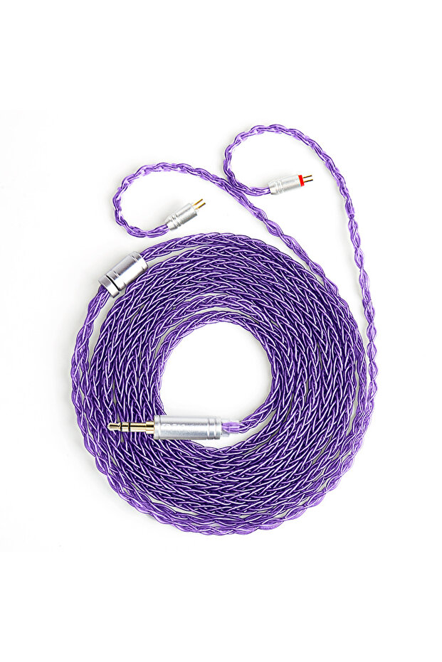 purple-2P3.5 KBEAR ST12Plus Purple IEM Cable 2Pin Upgrade Cable Copper Cable Connector 4N 4.4MM MMCX