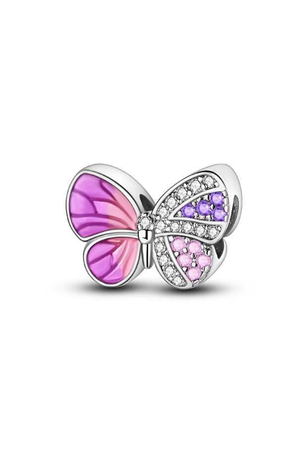 KTC1119 Original 925 Silver Charm Beads Glowing Luminous Firefly Butterfly Pendant Fit Bracelet Char