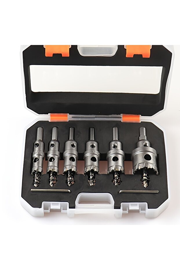 6pcs 6PCS 16-35mm TCT Hole Saw Cutter Alloy Hole Saw Set Carbide Tip For Stainless Steel Iron Plate