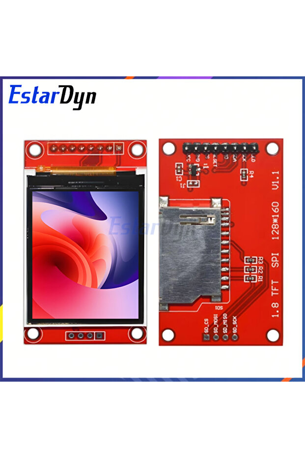 شاشة عرض TFT LCD مقاس 1.8 بوصة طراز ST7735S بدقة 128×160 وواجهة SPI بجهد 3.3 فولت/5 فولت لـ Raspberry Pi وESP32 وMicroPython والمنازل الذكية وإنترنت الأشياء