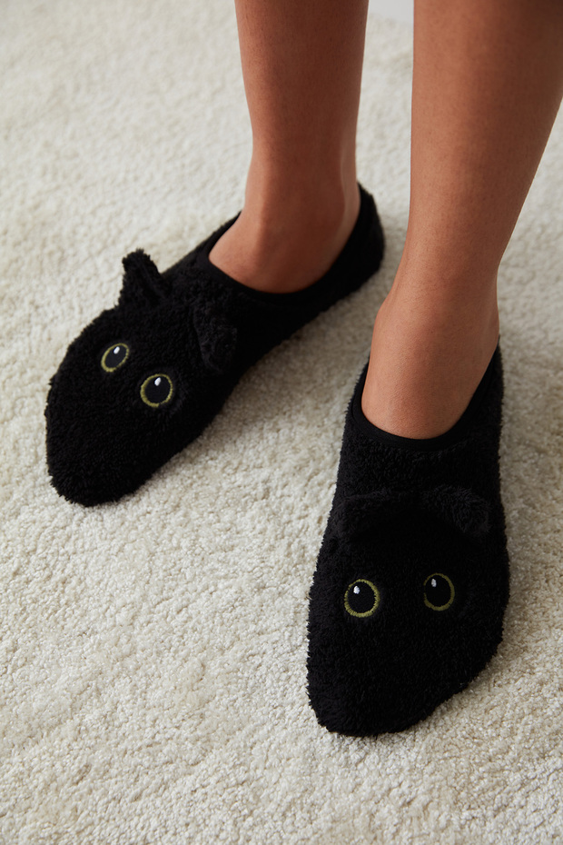 Cheik Socks with Black Cat Figure
