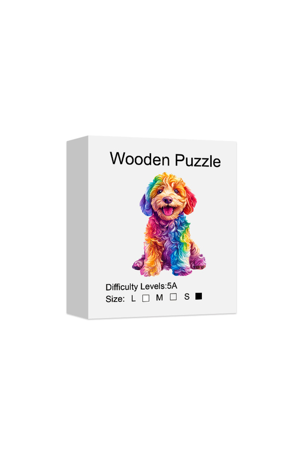 S Colorful Cartoon Dog Wooden Puzzle, High Difficulty Toys Puzzle, Concentration Training For Adults