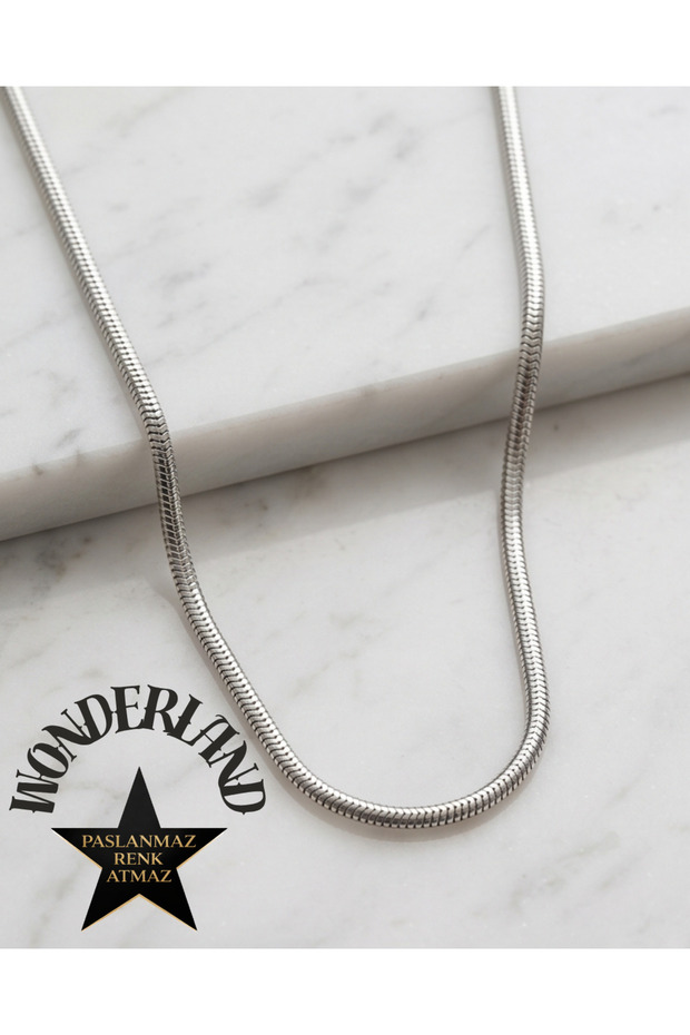 Boru Silver Women's Necklace Men's Necklace 55 cm - a Quality Steel - Does Not Tarnish