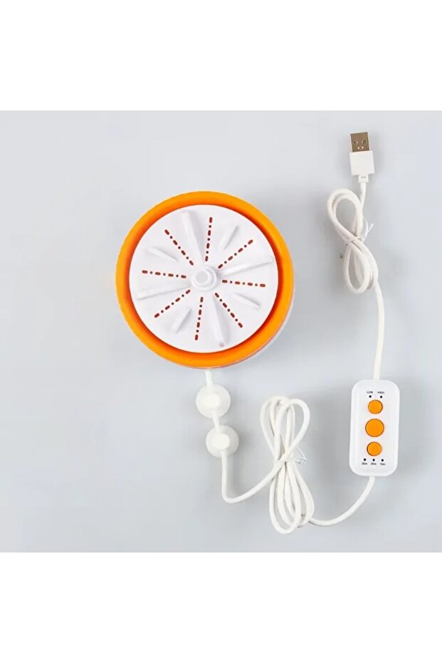 غسالة صغيرة محمولة باللون الأصفر تعمل بـ USB مع توربين مدمج للملابس الداخلية وسرعات قابلة للتعديل وتوفير المساحة