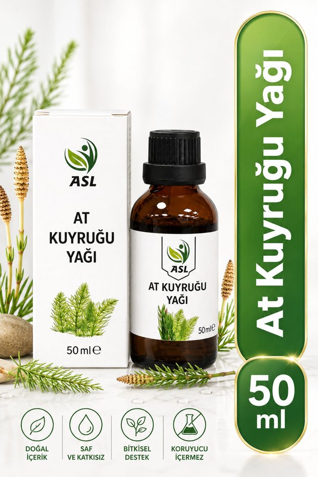 Horse Tail Oil 50 ml - Anti-Hair Loss Hair Strengthening, Volumizing Natural Hair Care Oil