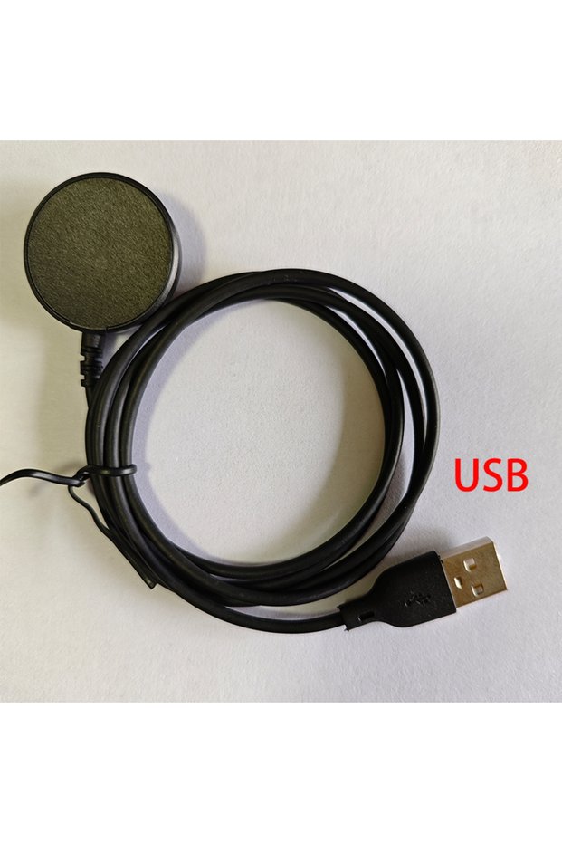 Black-USB 1M Type-c USB Portable Wireless Charging Cable Magnetic Watch Charger for Samsung Galaxy W