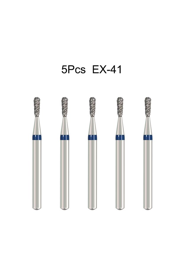 EX 41 5Pcs/Bag Dental Diamond Burs Drill FG 1.6mm Bur For High Speed Handpiece Denspay Dental Bur Po