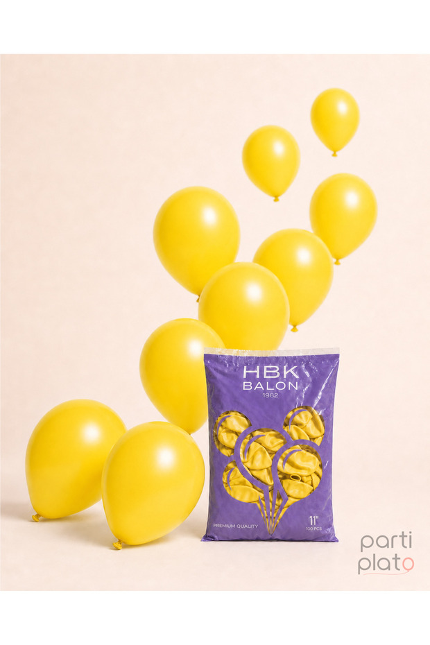Pastel 11" Balon Hbk Yellow 100Pcs