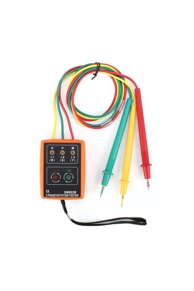 SM852B SM852B Portable Phase Sequence Tester, 3-Phase AC Rotation Meter, Voltage/Current Detector, P