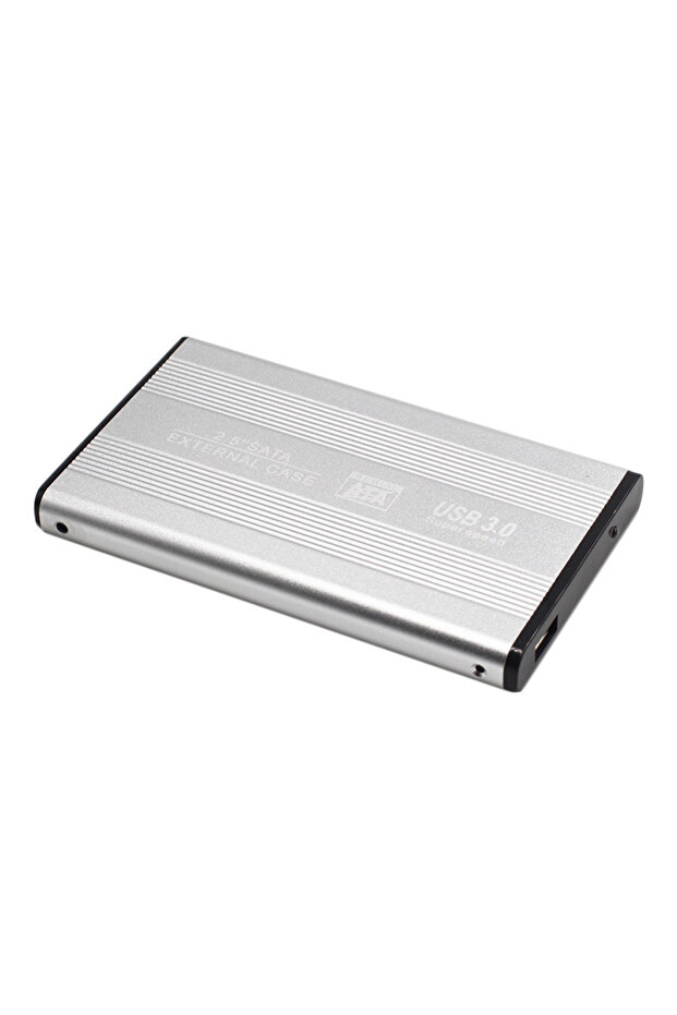 علبة قرص صلب خارجي SATA 6 جيجابت في الثانية، فضية اللون، مزودة بمنفذ USB 3.0، تدعم أقراص SATA HDD و SSD مقاس 2.5 بوصة، بسرعة عالية 5 جيجابت في الثانية.