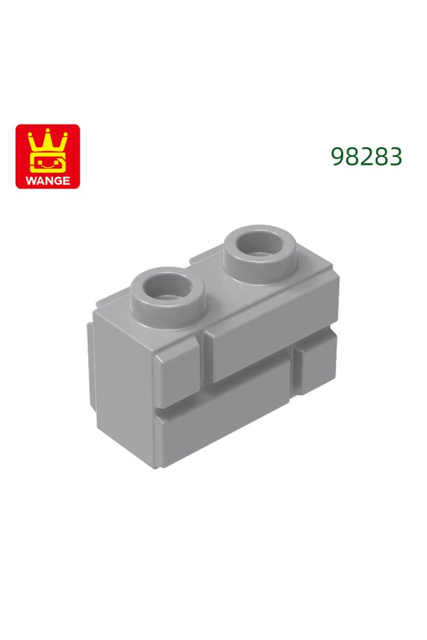 about144pcs 70.Light Bluish Gray Wange 144Pcs/lot 98283 Wall Bricks 1x2 Masonry Profile Blocks Moc
