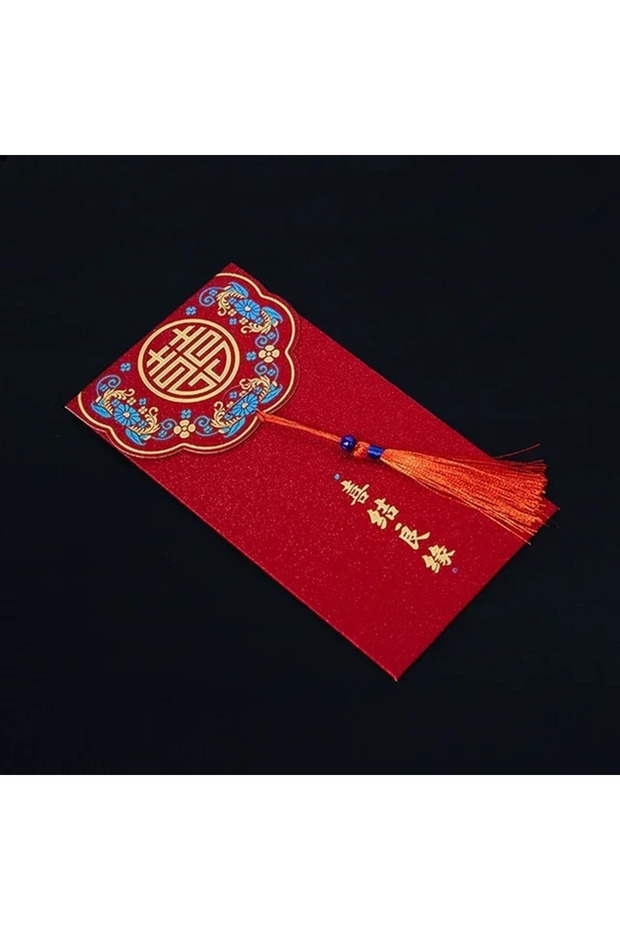 3pcs C 3Pcs/set Traditional Chinese Wedding Red Envelope with Tassel Lucky Money Packets Blessing Re