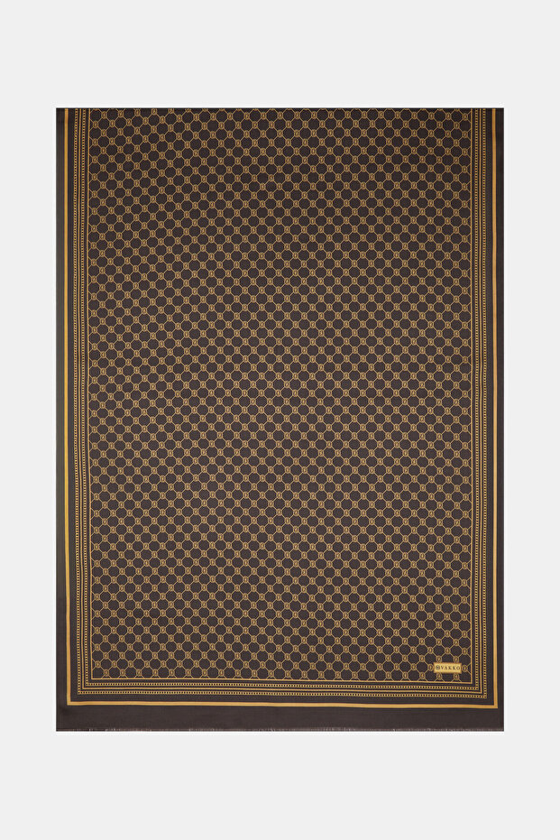 Monogram Patterned Silk Shal
