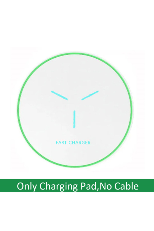 VIKEFON White No Cable 15W Desktop LED Wireless Charger Pad Phone Holder For iPhone 17 16 15 14 13 P